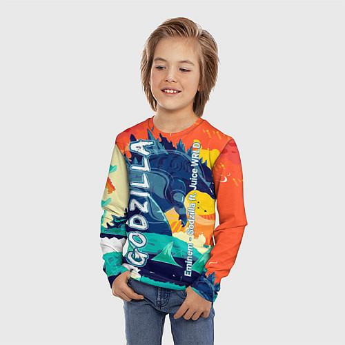 Детский лонгслив Eminem и Juice WRLD / 3D-принт – фото 3