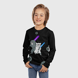 Лонгслив детский Котики vs Вирус, цвет: 3D-принт — фото 2