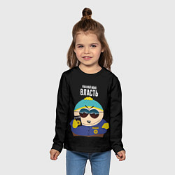 Лонгслив детский South Park Картман полицейский, цвет: 3D-принт — фото 2