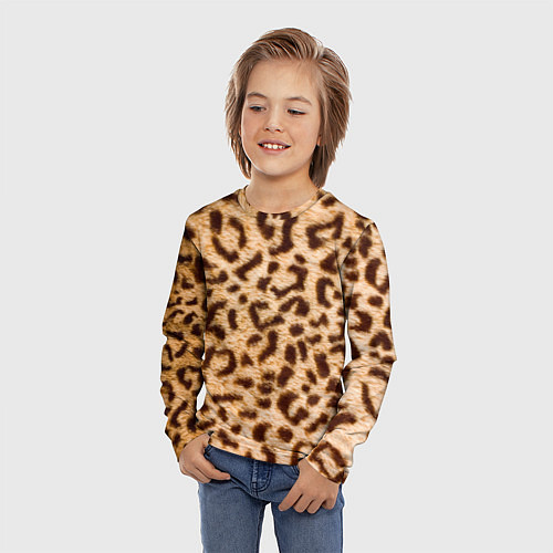 Детский лонгслив Леопард / 3D-принт – фото 3