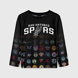 Лонгслив детский San Antonio Spurs 2, цвет: 3D-принт