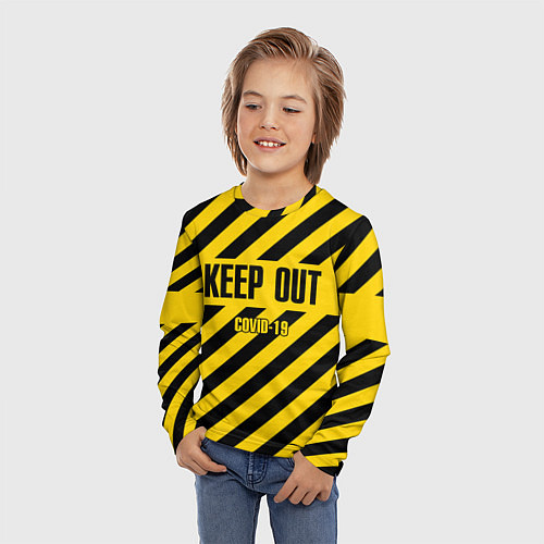 Детский лонгслив Keep out / 3D-принт – фото 3