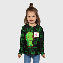 Лонгслив детский Minecraft Creeper, цвет: 3D-принт — фото 2