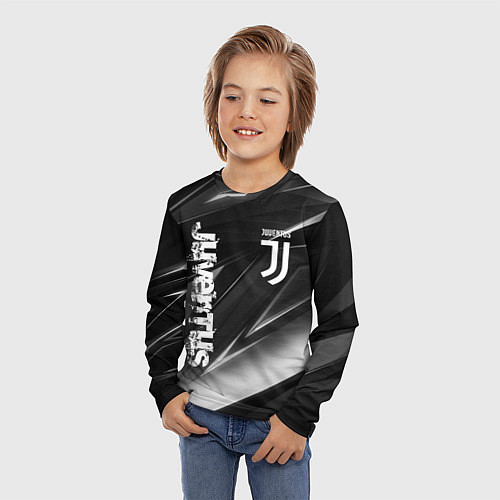 Детский лонгслив JUVENTUS / 3D-принт – фото 3