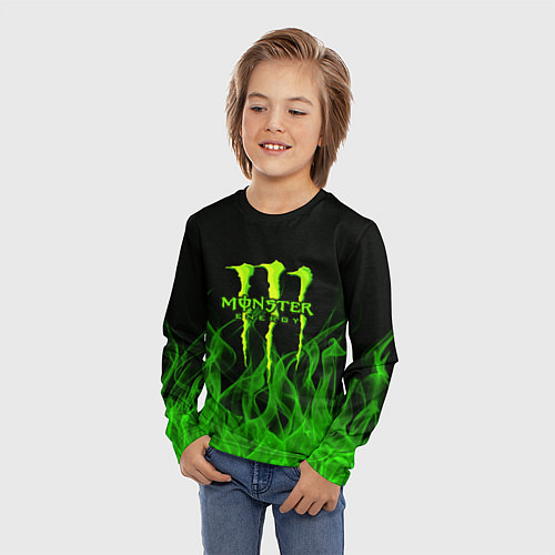 Детский лонгслив MONSTER ENERGY / 3D-принт – фото 3