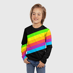 Лонгслив детский НЕОНОВЫЕ ЛИНИИ, цвет: 3D-принт — фото 2