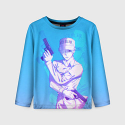 Детский лонгслив Клетки за работой