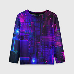 Лонгслив детский NEON CUBES, цвет: 3D-принт