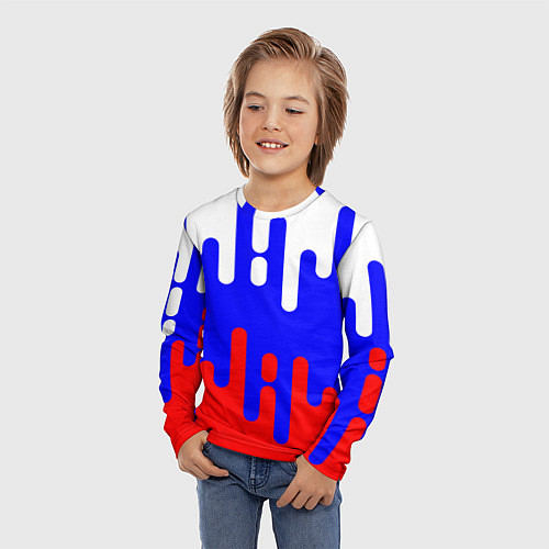 Детский лонгслив Россия / 3D-принт – фото 3