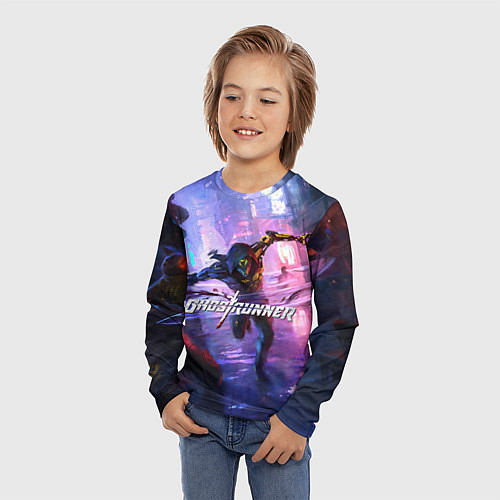 Детский лонгслив Ghostrunner / 3D-принт – фото 3