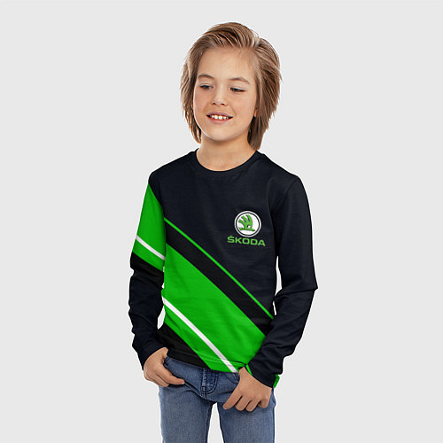 Детский лонгслив SKODA / 3D-принт – фото 3