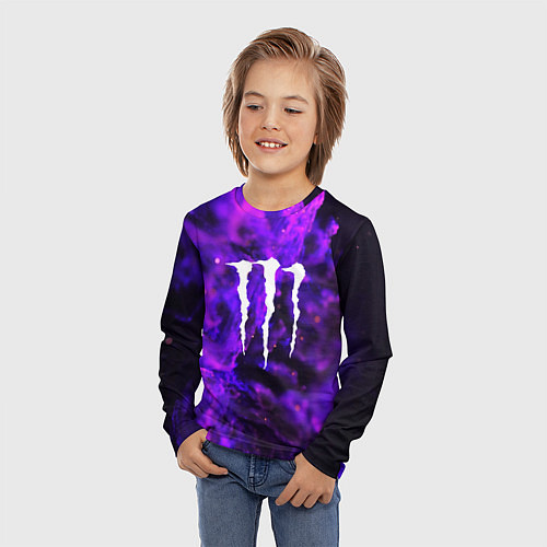 Детский лонгслив MONSTER ENERGY / 3D-принт – фото 3