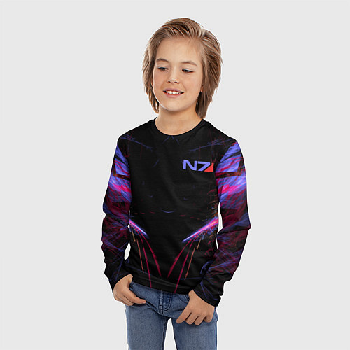 Детский лонгслив N7 Neon Style / 3D-принт – фото 3