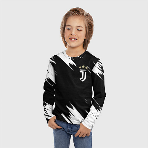 Детский лонгслив JUVENTUS / 3D-принт – фото 3