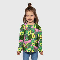 Лонгслив детский Avocado, цвет: 3D-принт — фото 2