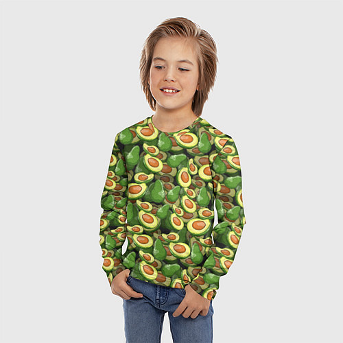 Детский лонгслив Avocado / 3D-принт – фото 3