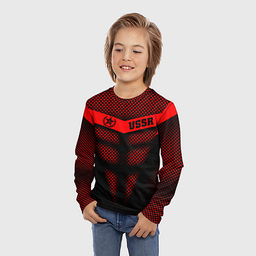 Детский лонгслив Экзоскелет СССР / 3D-принт – фото 3