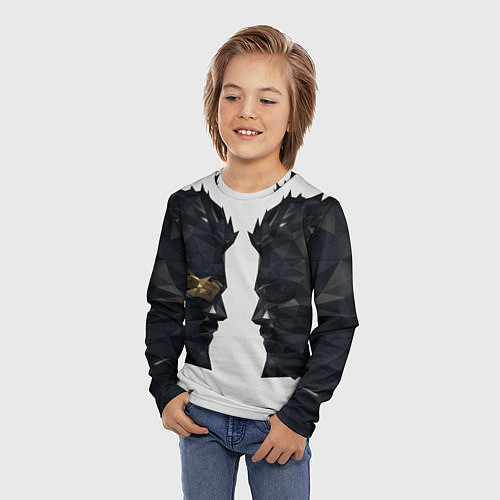 Детский лонгслив Отражение Адама Дженсена Deus Ex / 3D-принт – фото 3