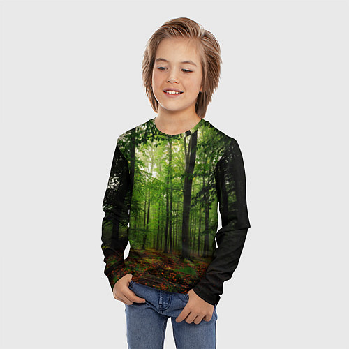 Детский лонгслив Лес / 3D-принт – фото 3