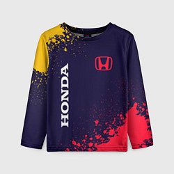 Лонгслив детский HONDA ХОНДА, цвет: 3D-принт
