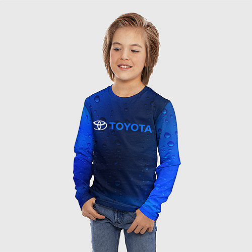 Детский лонгслив TOYOTA ТОЙОТА / 3D-принт – фото 3