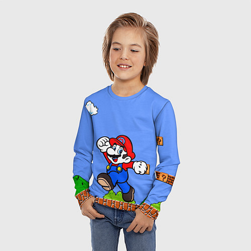 Детский лонгслив Mario / 3D-принт – фото 3