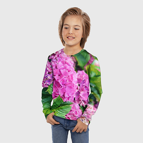 Детский лонгслив Гортензия / 3D-принт – фото 3