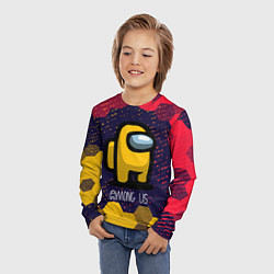 Лонгслив детский AMONG US АМОНГ АС, цвет: 3D-принт — фото 2