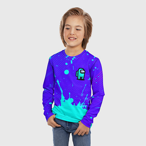 Детский лонгслив AMONG US АМОНГ АС / 3D-принт – фото 3