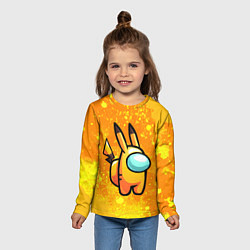 Лонгслив детский AMONG US - Pikachu, цвет: 3D-принт — фото 2