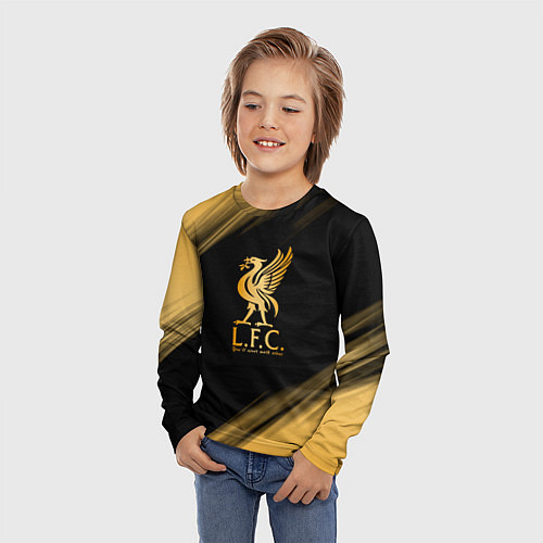 Детский лонгслив Liverpool Ливерпуль / 3D-принт – фото 3