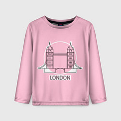 Лонгслив детский Лондон London Tower bridge, цвет: 3D-принт
