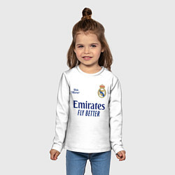 Лонгслив детский REAL MADRID, домашняя 2021, цвет: 3D-принт — фото 2