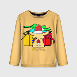 Лонгслив детский New Year Pikachu, цвет: 3D-принт
