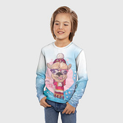 Лонгслив детский I love you winter, цвет: 3D-принт — фото 2