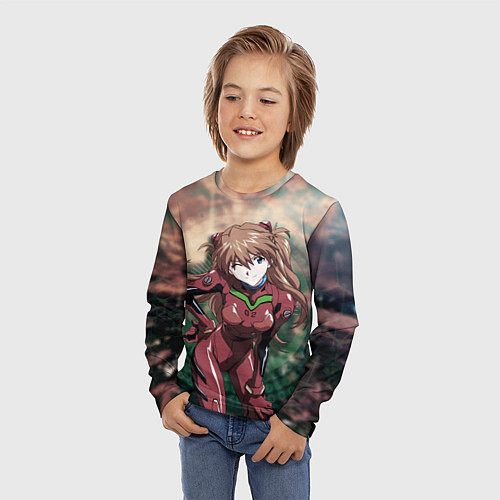 Детский лонгслив Аска Евангелион / 3D-принт – фото 3