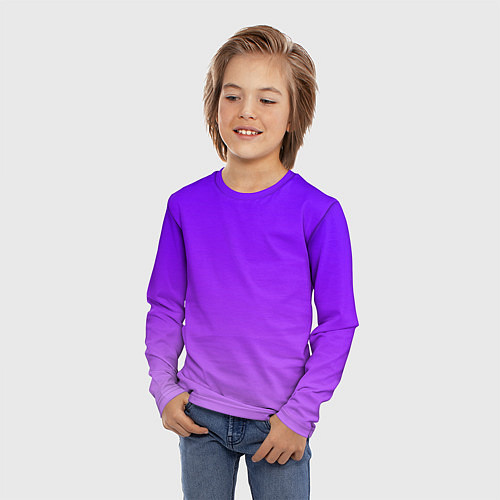 Детский лонгслив Фиолетовый космос / 3D-принт – фото 3