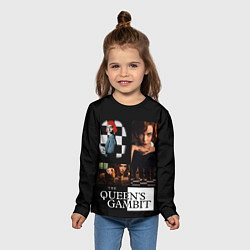 Лонгслив детский Ход Королевы, цвет: 3D-принт — фото 2