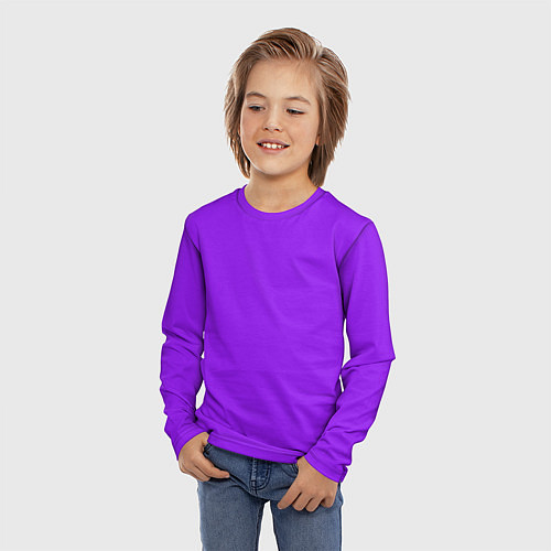 Детский лонгслив Фиолетовый / 3D-принт – фото 3