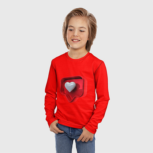 Детский лонгслив Электронное сердце / 3D-принт – фото 3