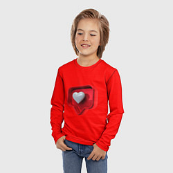 Лонгслив детский Электронное сердце, цвет: 3D-принт — фото 2
