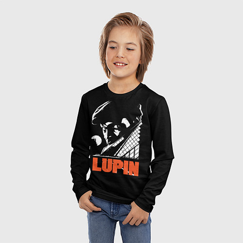 Детский лонгслив Lupin - Сериал Люпен / 3D-принт – фото 3