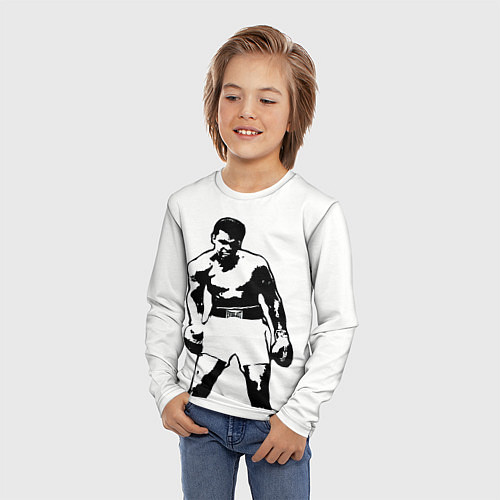 Детский лонгслив The Greatest Muhammad Ali / 3D-принт – фото 3