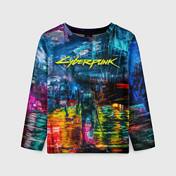 Лонгслив детский Сyberpunk City, цвет: 3D-принт