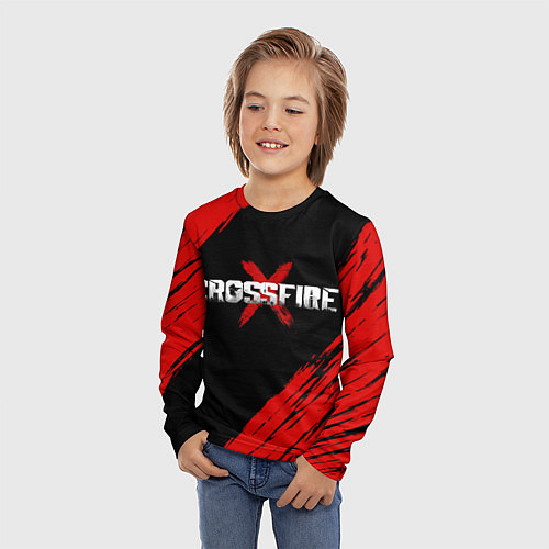 Детский лонгслив Cross fire X / 3D-принт – фото 3
