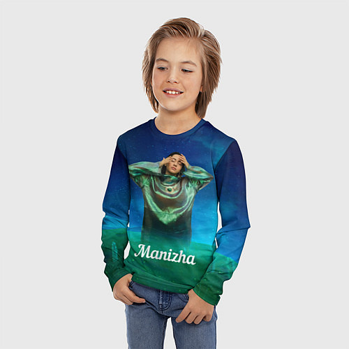Детский лонгслив Манижа Manizha / 3D-принт – фото 3