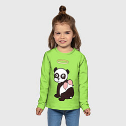 Лонгслив детский Святая панда, цвет: 3D-принт — фото 2