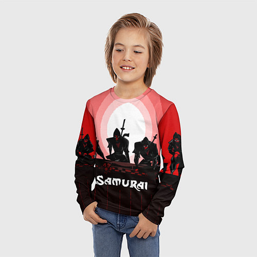 Детский лонгслив CYBERPUNK SAMURAI 2077 / 3D-принт – фото 3