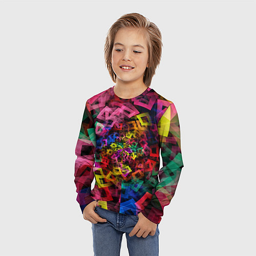 Детский лонгслив Калейдоскоп / 3D-принт – фото 3