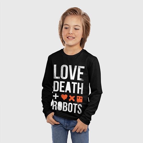 Детский лонгслив Love Death Robots / 3D-принт – фото 3